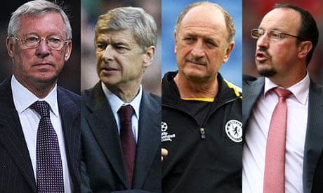 Sir Alex Ferguson, Arsene Wenger, Luiz Felipe Scolari and Rafa Benitez