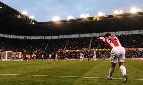 Stoke City's Rory Delap prepares to take a throw-in