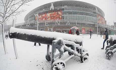 Arsenal v Stoke City postponed due to snow