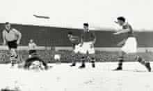 Eddie Firmani, right, has a shot saved during a Charlton FA Cup tie at Wolves