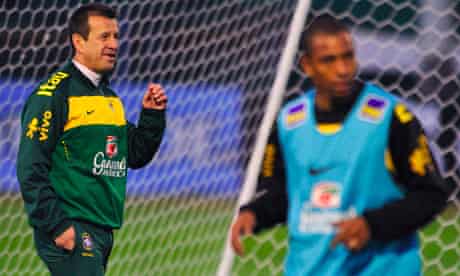 Dunga, Brazil coach, left