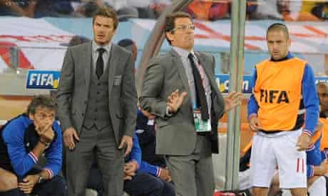 David Beckham and Fabio Capello
