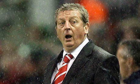 Liverpool's manager Roy Hodgson reacts on the sidelines in Liverpool