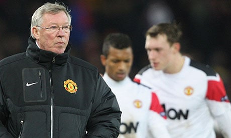 Sir Alex Ferguson of Manchester United walks off 
