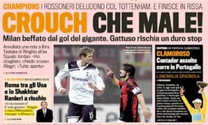 Champions League Press Reaction Gattuso Lost His Calm Not His Teeth Football The Guardian