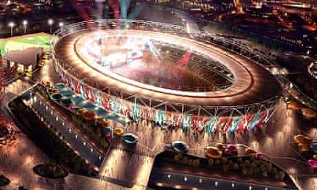 A computer-generated image of West Ham's plans for the Olympic Stadium