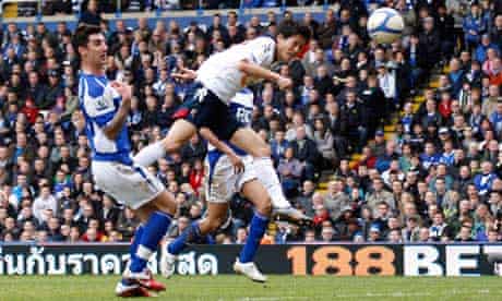 Bolton's Lee Chung-Yong heads a late winner against Birmingham City in the FA Cup sixth round.