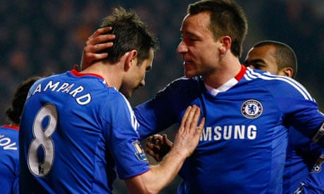 Frank Lampard, left, and John Terry of Chelsea