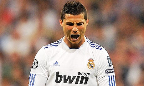 Cristiano Ronaldo shows his frustration during Real Madrid's 2-0 defeat to Barcelona