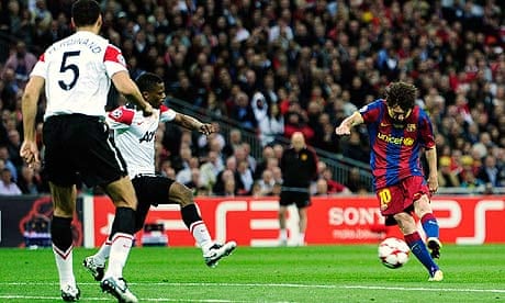 Barcelona's Messi masterclass carves Manchester United open | Champions League | The Guardian