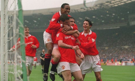 Eric Cantona scores in the 1994 FA Cup final