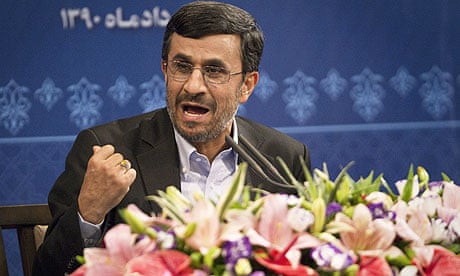 Mahmoud Ahmadinejad speaks during a press conference in Tehran