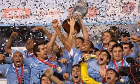 Uruguay celebrating