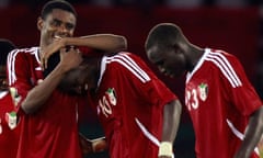 Sudan's players celebrate