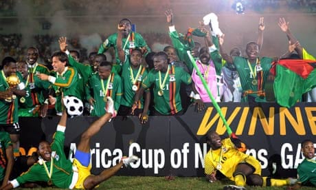 Zambia players celebrate after winning Africa Cup of Nations