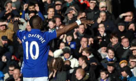 Everton's Royston Drenthe celebrates 