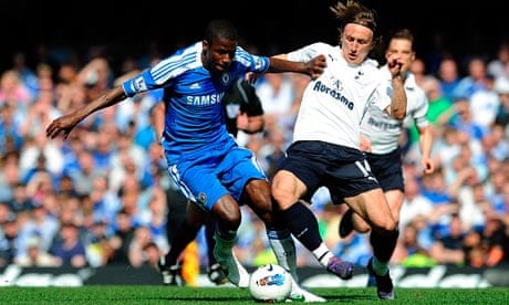 Luke Modric, right, of Tottenham and Chelsea's Ramires