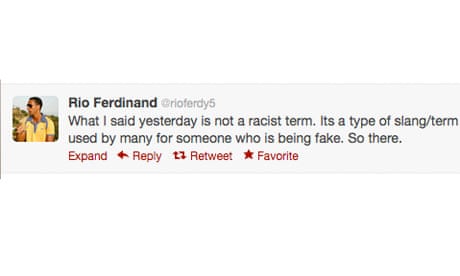 Rio Ferdinand tweet