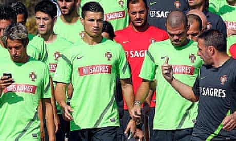 Cristiano Ronaldo at Portugal training
