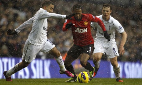Aaron Lennon and Patrice Evra