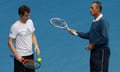 Andy Murray listens to his coach Ivan Lendl 