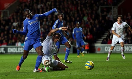 Chelsea S Demba Ba Scores Two On His Debut In Rout At Southampton Fa Cup The Guardian