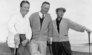 Jimmy Demaret, left, alongside John Geertsen and Bing Crosby