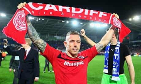 Craig Bellamy of Cardiff City celebrates