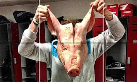 The pig's head that was put in the locker of Stoke City's Kenwyne Jones