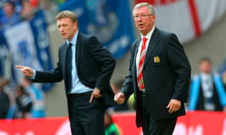 David Moyes, left, and Sir Alex Ferguson