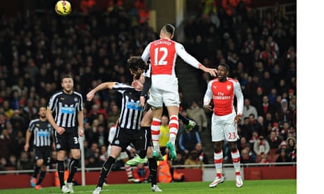 Arsenal against Newcastle United in Premier League