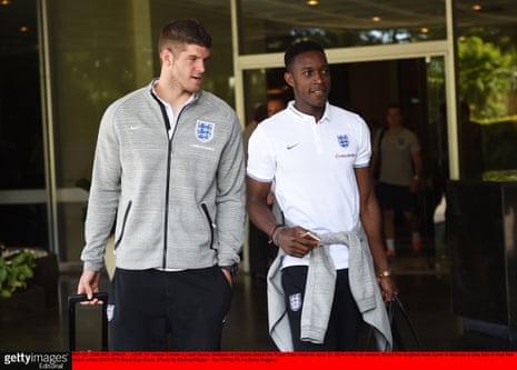 Danny Welbeck, right, and Fraser Forster