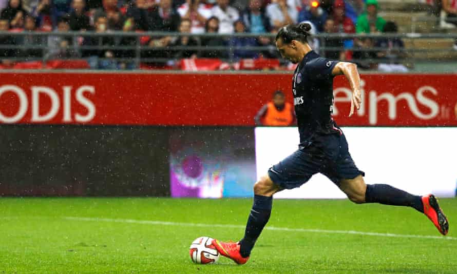 Zlatan Ibrahimovic Scores Two And Misses Penalty In Psg Draw At Reims Zlatan Ibrahimovic The Guardian