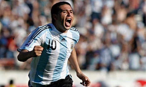 Juan Román Riquelme was at the heart of some of Argentina's most beautiful World Cup football.