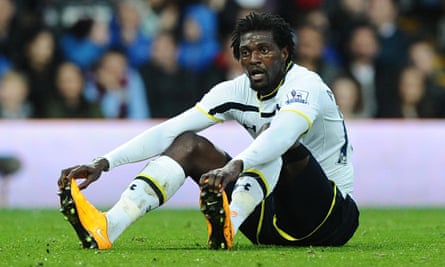Spurs Mauricio Pochettino I Always Wanted To Keep Emmanuel Adebayor Tottenham Hotspur The Guardian