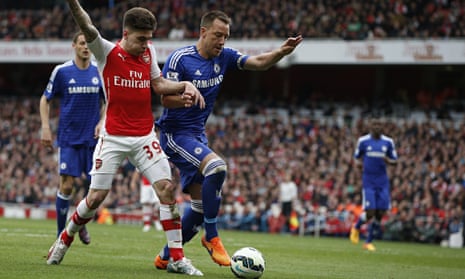John Terry, right, was the Chelsea rock on which Arsenal's attack so often foundered. 