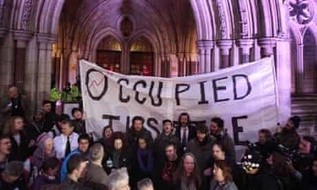 Protestors Occupy London high court