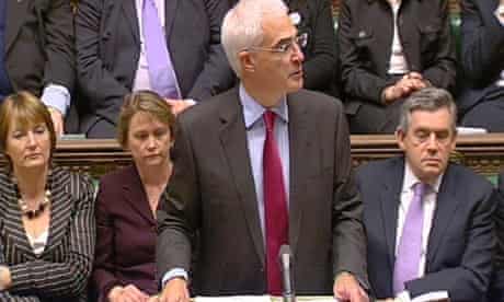 Alistair Darling delivers his annual pre-budget report in the House of Commons