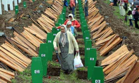Burial in Srebrenica of 534 Bosnian Muslims