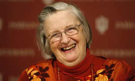 Elinor Ostrom celebrates winning the Nobel Prize in economics