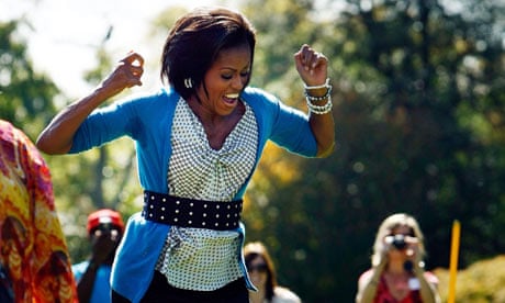 Michelle Obama on the South Lawn of the White House