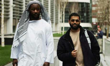 Former Guantanamo detainees Martin Mubanga, left,  and Moazzam Begg