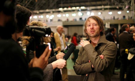 Thom Yorke at the United Nations Climate Change Conference, Copenhagen, Denmark - 18 Dec 2009