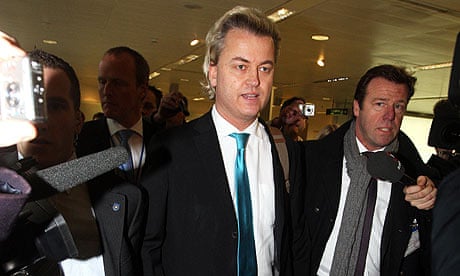 Far-right Dutch MP Geert Wilders arrives at Heathrow airport