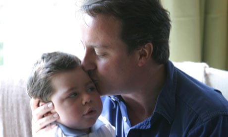 David Cameron with son Ivan