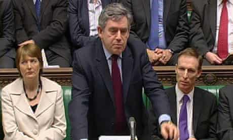 Gordon Brown speaks during prime minister's Questions in the House of Commons, London