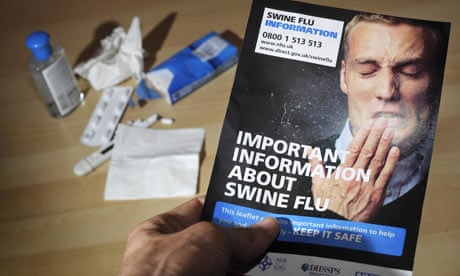 The cover of the swine flu information leaflet to be distributed to the public
