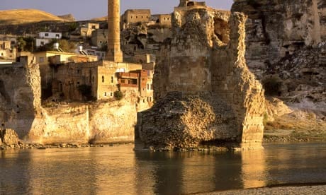 Tigris River and ancient city of Hasankeyf, Batman Turkey