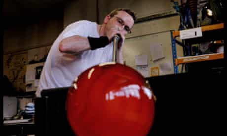 blowing glass