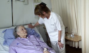nurse, patient in swedish hospital